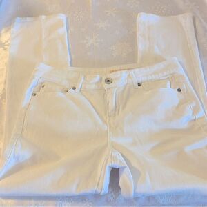 DKNY White Skinny Ankle Jeans Stretch Straight Leg Sz 8 